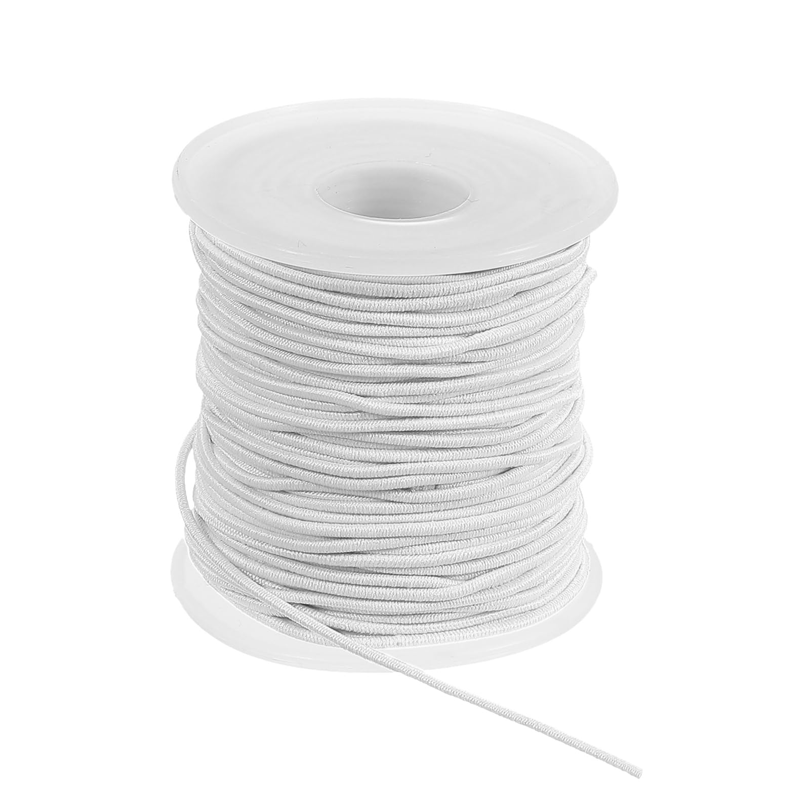 Hilo elástico para pulseras de 1.5 mm, cuerda resistente blanca de 50 metros PATIKIL
