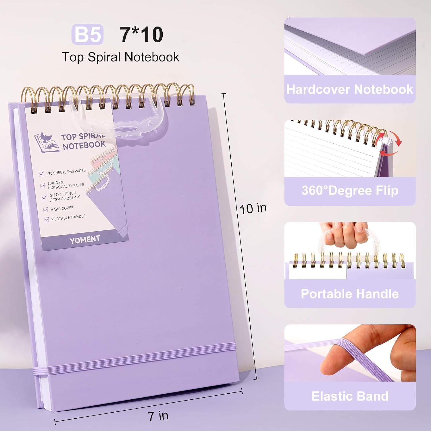 Yoment Hardcover Steno Pads & Leather Top Spiral Notebook