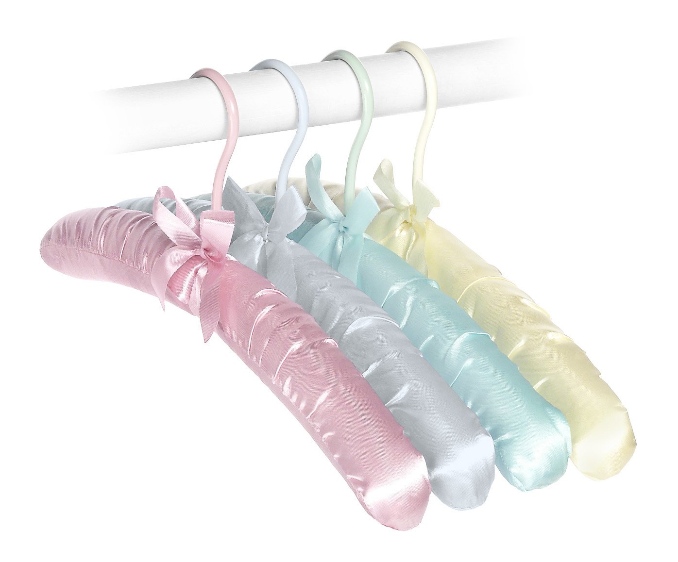 Cintres rembourrés pastel contre la déformation des vêtements fragiles Whitmor