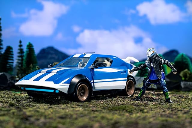 Foto 7 de 8 de Fortnite Joy Ride Whiplash (Azul y Blanco), vehículo con Figura articulada X-Lord de 4 Pulgadas