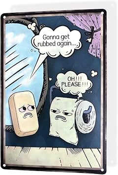ASIJUNTYECHO Funny Bathroom Decor Toilet Rules Sign Bathroom Rules Wall Decor Signs for Home Decor 8x12 Color-2
