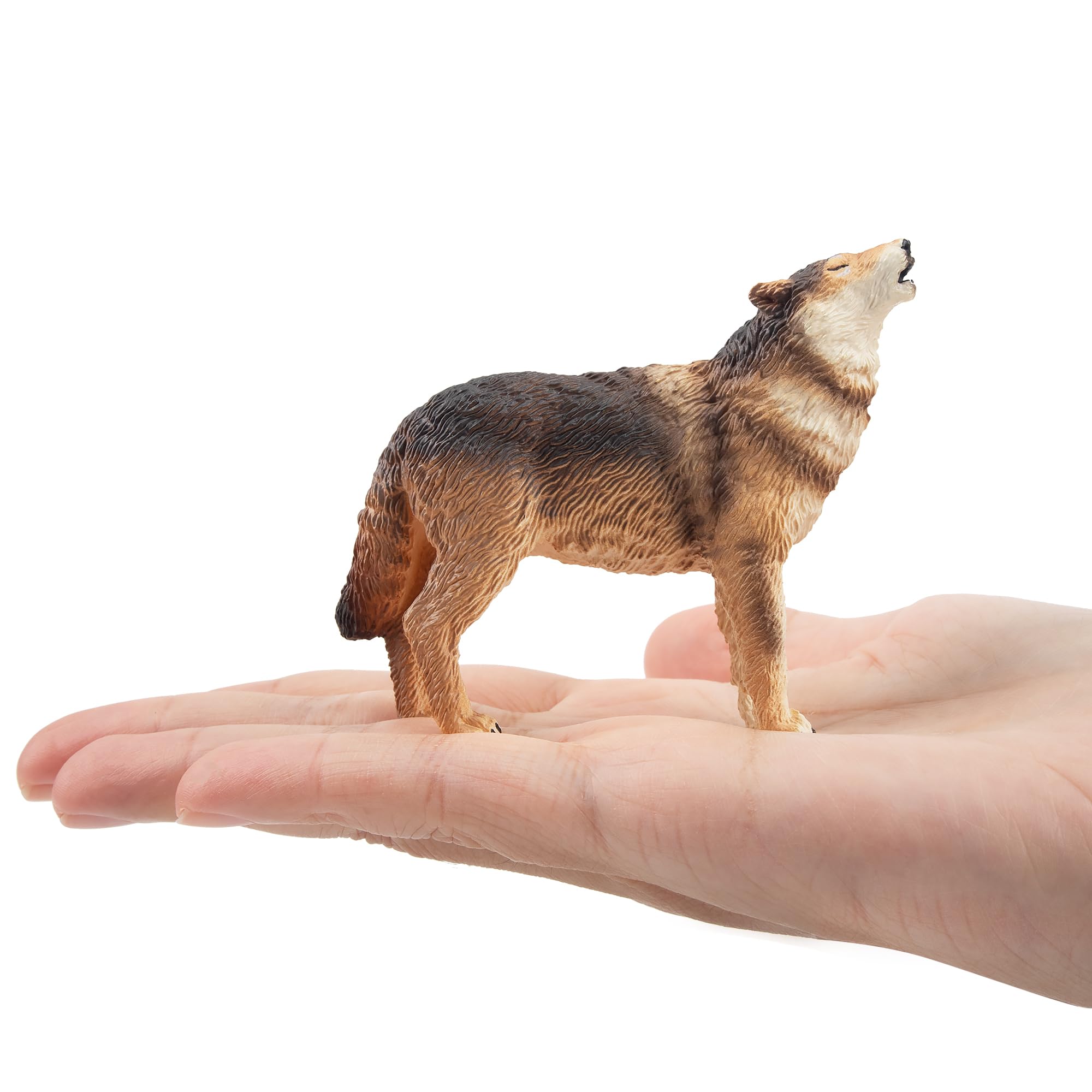 TOYMANY Figurki zwierząt Wilk, realistyczne figurki zwierząt, las, 8,5 x