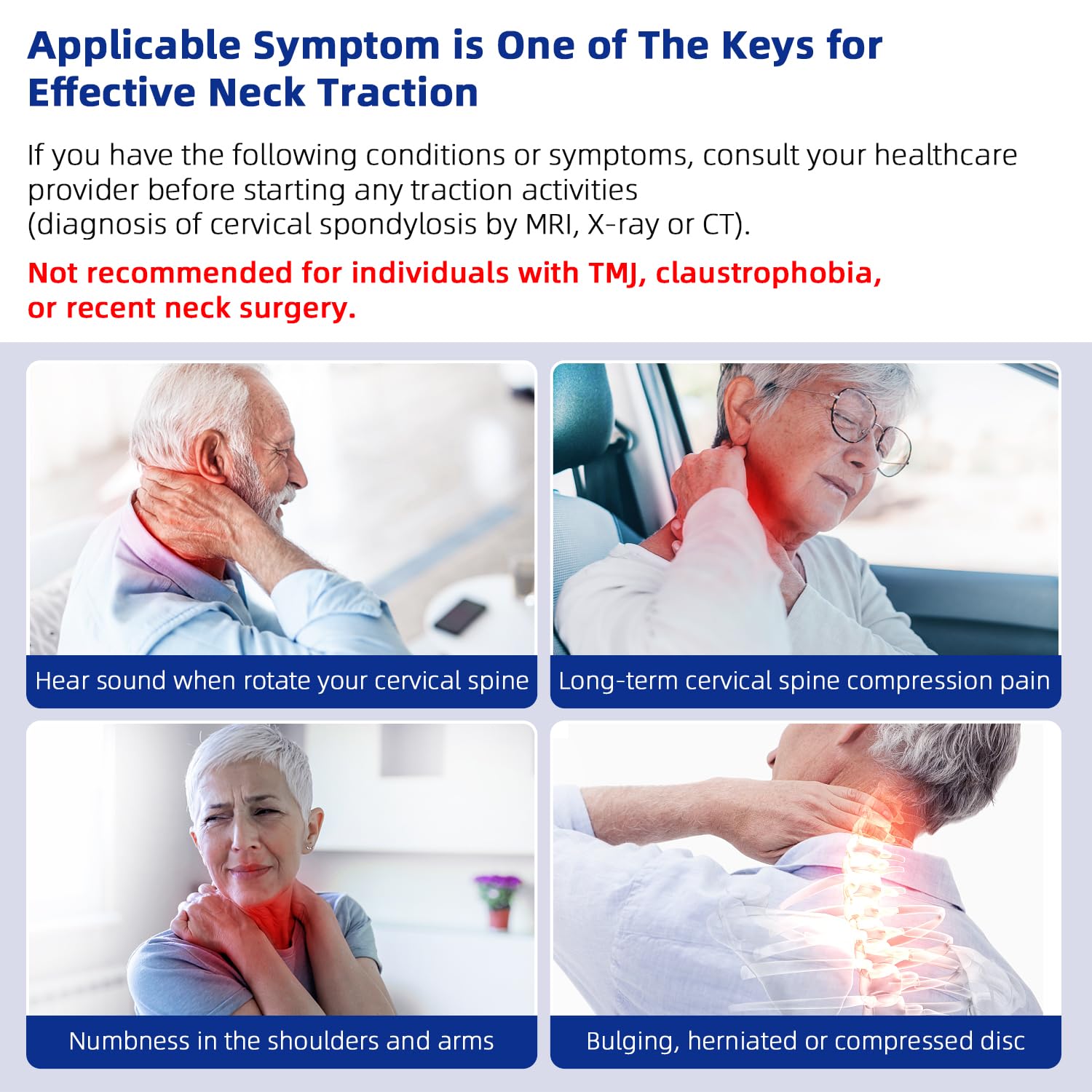 Twinklepoch Cervical Neck Traction device - Use of Home Using 3 Power Traction and 8 Integrated Airbag support neck traction devices, fully adjustable neck stretcher for relief and Twinklepoch Cervical Neck Traction device - Use of Home Using 3 Power Traction and 8 Integrated Airbag support neck traction devices, fully adjustable neck stretcher for relief and