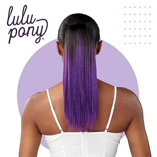 Miniatura 4 de Sensationnel Lulu - Cordón de cola de caballo - Lulupony Nisi sintético de alto calor yaki cola de caballo o hasta hacer extensión de pelo peluca -