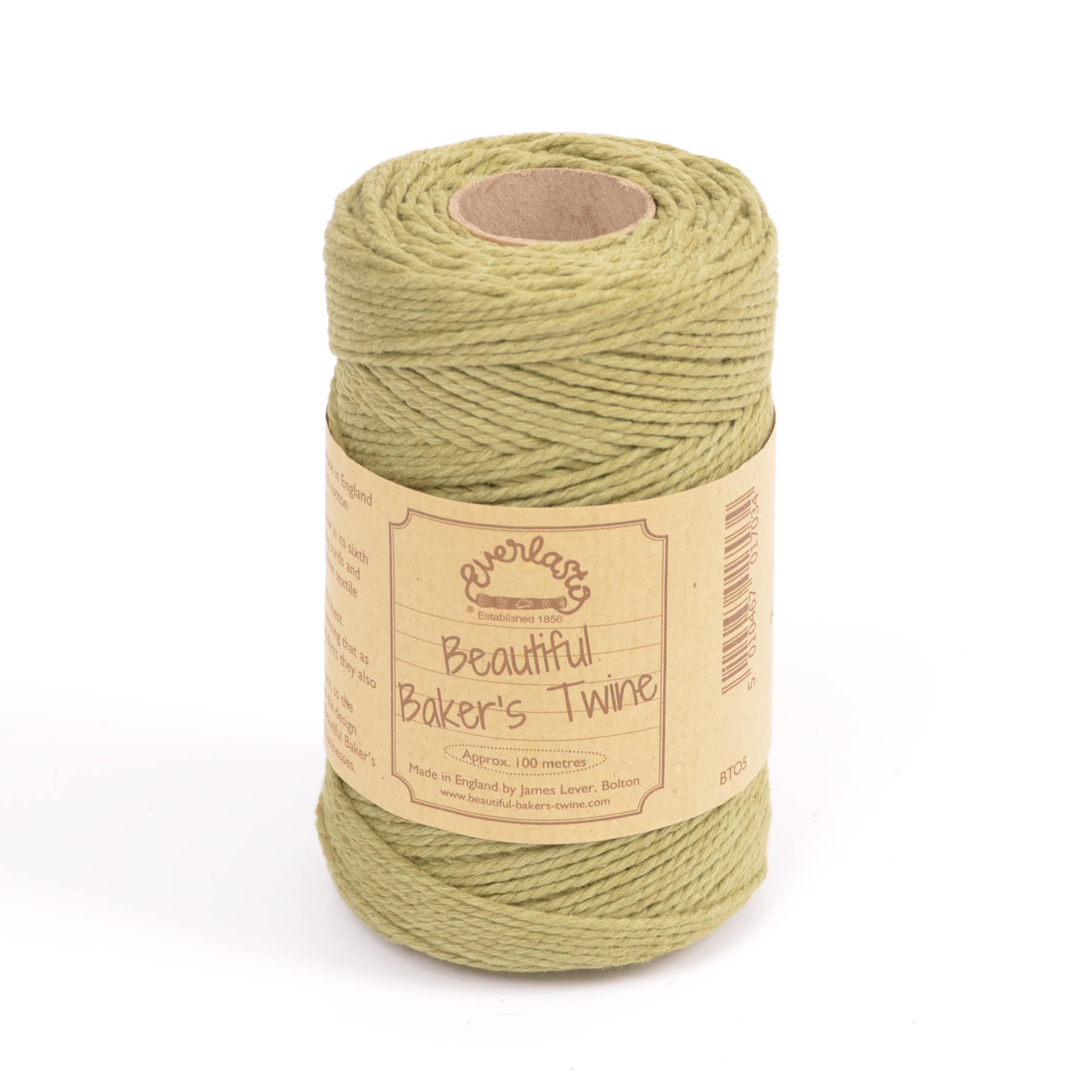 Everlasto Olive 100M - 'Solid' Beautiful Baker's Cotton Craft Twine (2Mm Approx) (Olive)