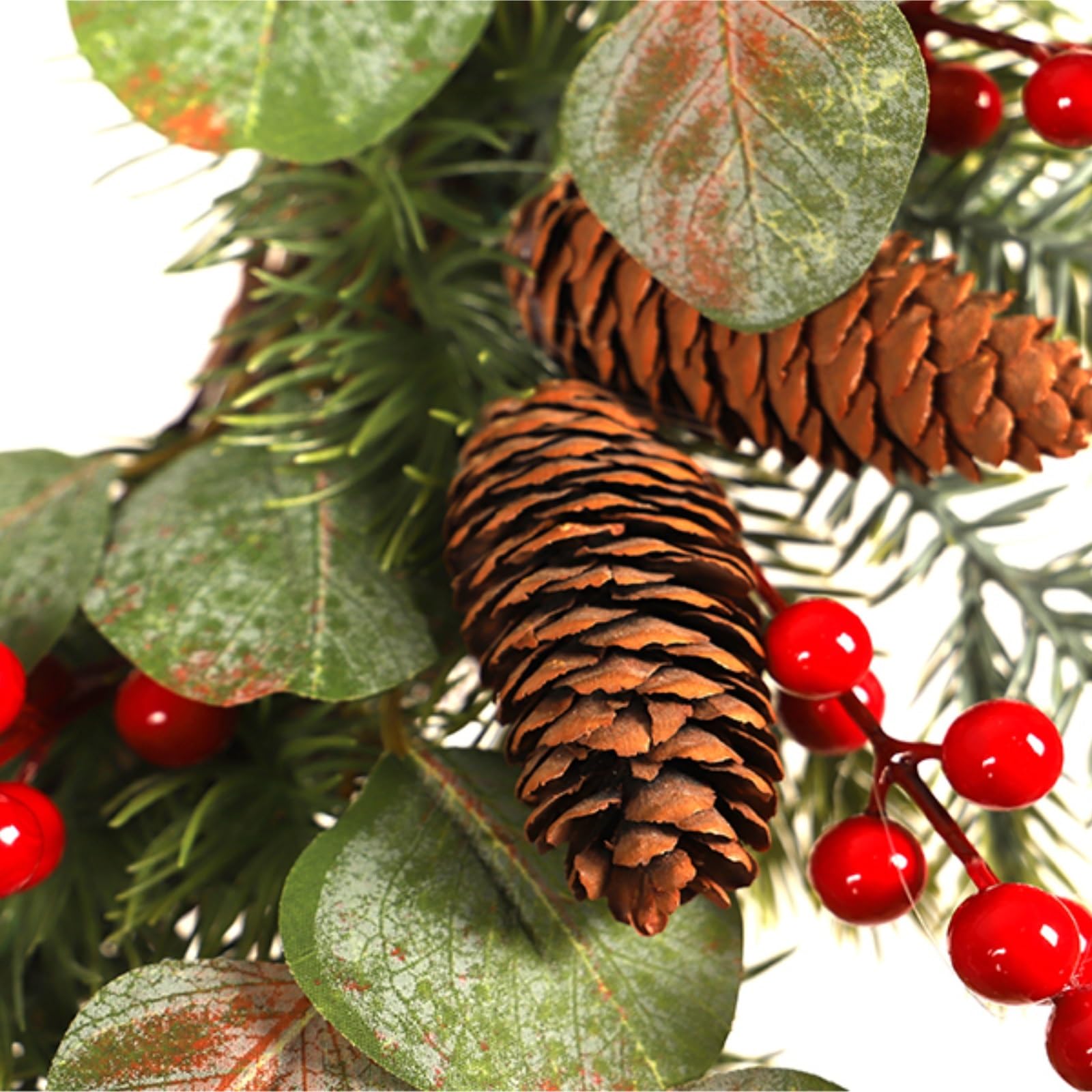 Winterkranz Dekokranz Künstlicher Eukalyptus-Weihnachtskranz for Die Haustür, Frühling, Sommer, Ganzes Jahr Adventskranz Christbaumschmuck