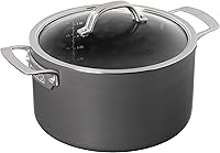 Vista 1 de Viking Dutch Oven Non Stick, 6 Quart Hard Anodized Nonstick Cookware Pot with Glass Lid, Dishwasher and Oven Safe, Induction Ready, Gray
