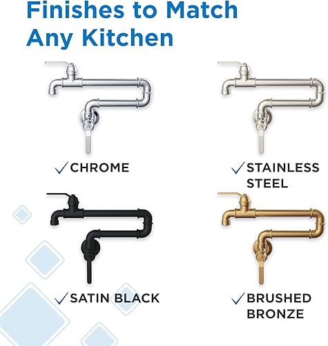 Miniatura 8 de Gerber Llenador de ollas de montaje en pared Kinzie de fontanería