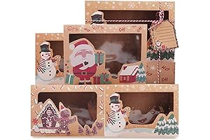 Christmas Cookies Box with Window for Holiday Treats