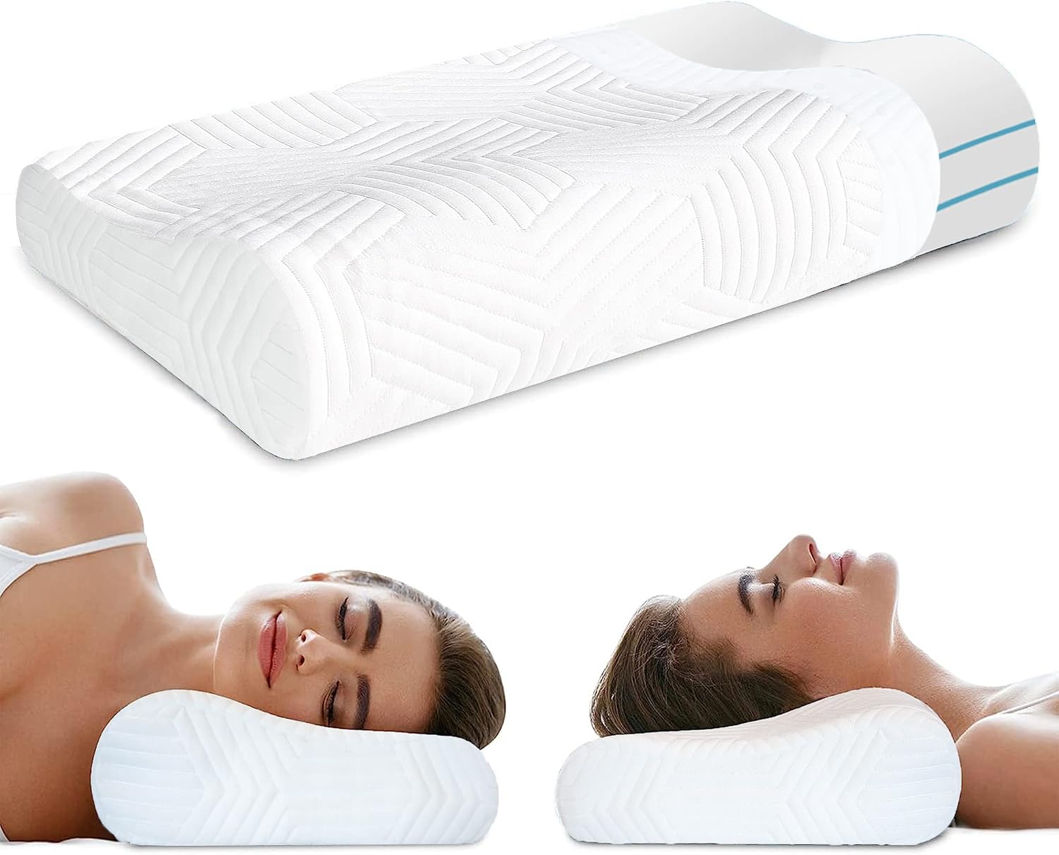 Amazon.com: lomenmon Sandwish Memory Foam Pillow, Side Sleeper Pillow