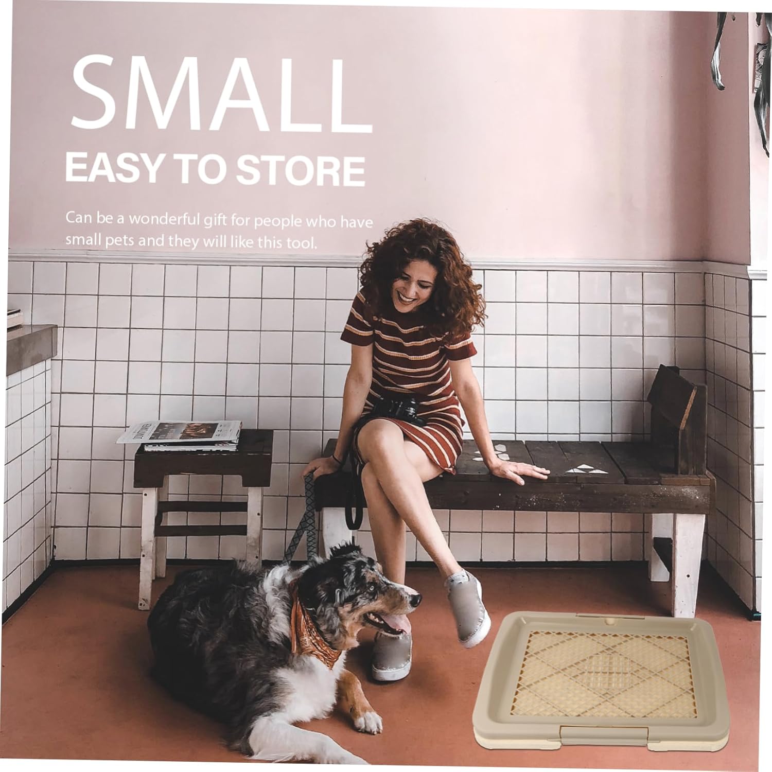 Toilet Puppy Potty Training Pee Pad Holder for Puppy Dogs Potty Tray Pet Supply