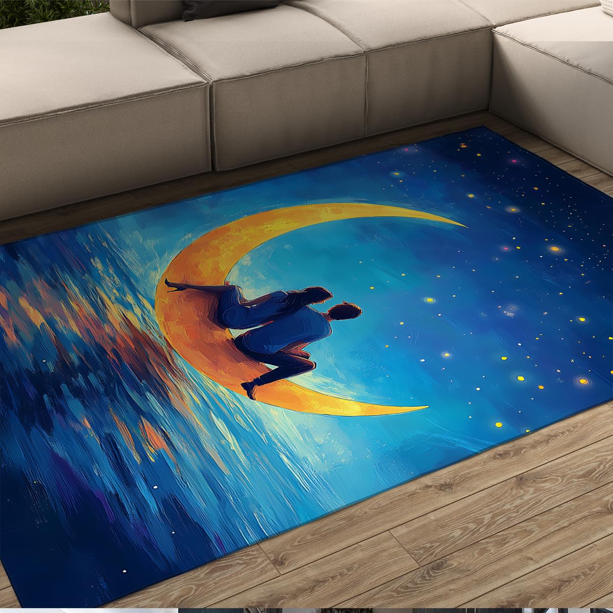 Grand tapis antidérapant et lavable pour salle à manger