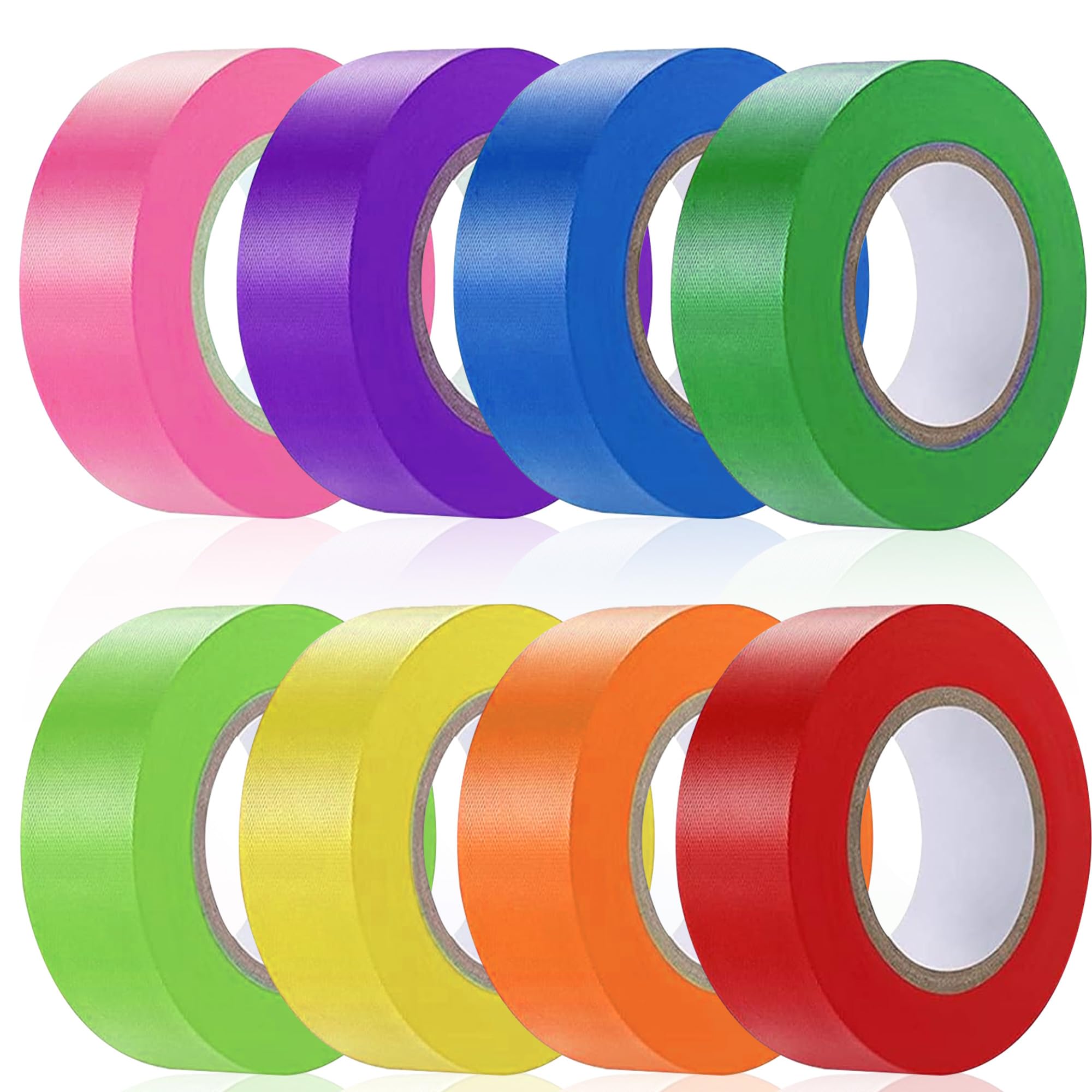 Fluoreszierendes Flaggenband, nicht klebend, Kunststoffband, Markierungsband, sortierte Farben, Klebeband für Baummarkierung, Wegmarkierung, Begrenzung gefährlicher Orte, Heim- und