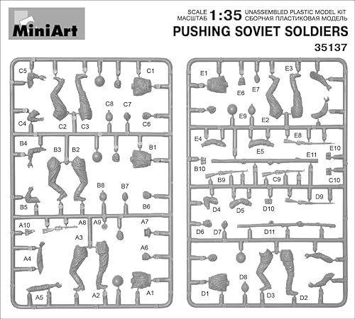 Miniatura 3 de Miniart 135 Empujar soldados soviéticos Kit de modelo de plástico