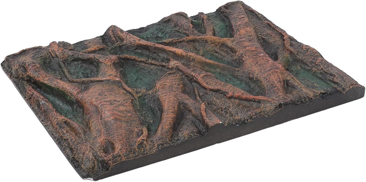 Semme Vivid 3D Rock Design Aquarium Background for Fish Tanks and Reptiles Safe Foam with Easy Customization (H)