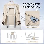 Sac à dos pour ordinateur portable Slim pour les femmes hommes travail avec compartiment pour ordinateur portatif