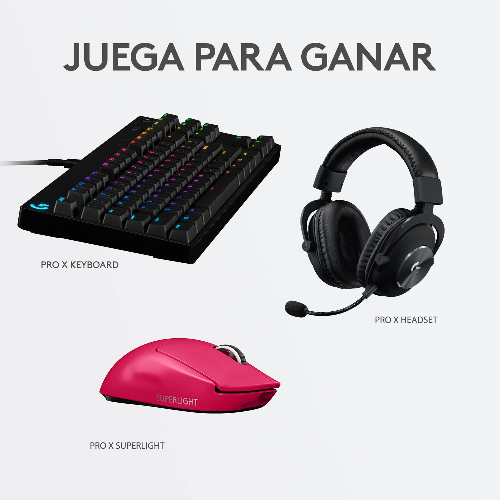 Logitech G Pro X Superlight Ratón inalámbico Gaming - Ligero 63g, Sensor Hero 25K, 25.600 dpi, 5 Botones programables, batería Larga duración, Memoria integrada, diseñado para Esport, PC/Mac