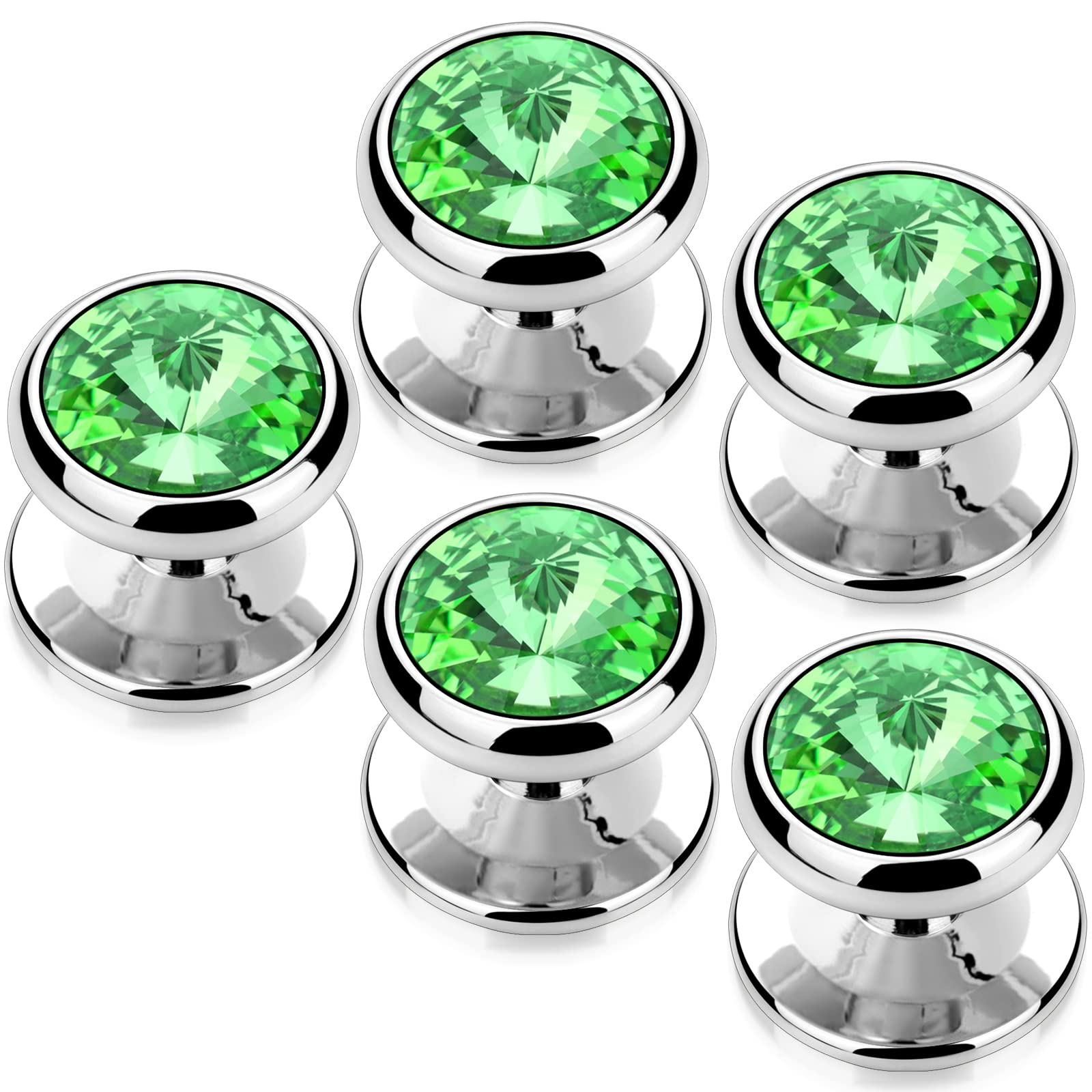 HAWSONCrystal Shirt Studs for Men's Tuxedo Shirt, Tuxedo Buttons for Birthday Wedding Party Christmas.