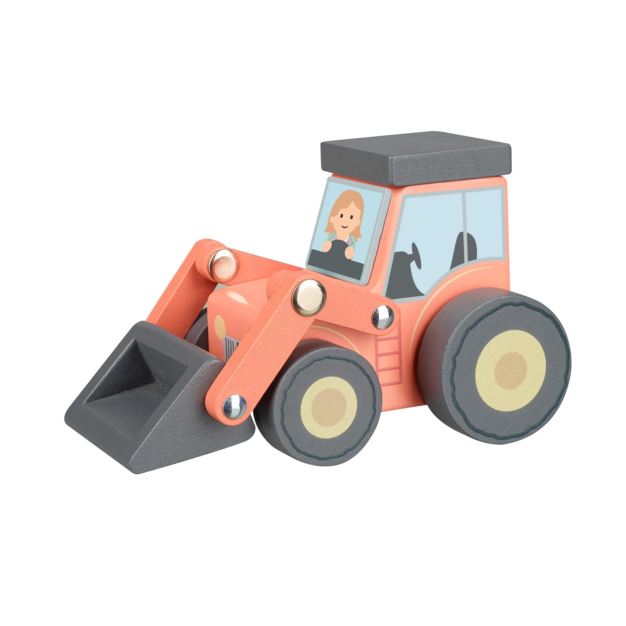 Orange Tree Toys OTT07818 Wooden Tractor Toy, Multicolour
