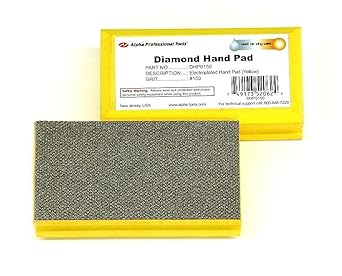 Alpha Diamond Hand Polishing Pad - 1 150 Grit Pad
