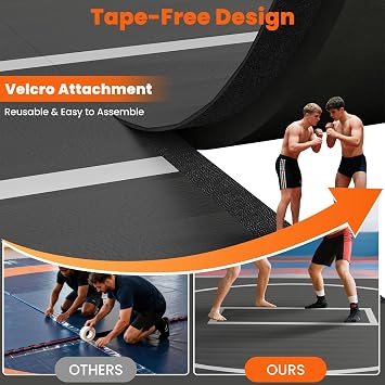 Wrestling Mat - Foam or Inflatable Wrestling Mats for Home, Jiu Jitsu Mats Kids, Thick Training Exercise Mats for BJJ, Grappling, Judo, Martial Arts, Boxing, Yoga, MMA