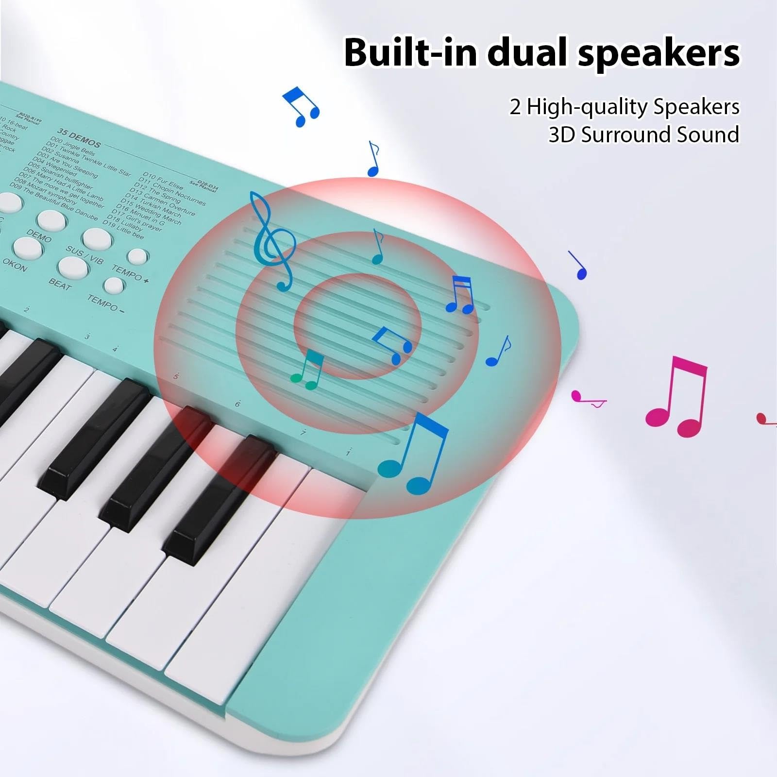 Tastiera Digitale Per Principianti Tastiera Elettronica Per Pianoforte A 37 Tasti 200 Toni 200 Ritmi 35 Demo Con Microfono Doppia Modalità Di Alimentazione