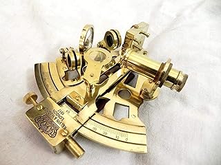 Brass Sextant 4 inch Nautical Navy Ship Astrolabe Sextant - Handmade Collection Premium Working Sextant Navigation Instrument Sailor Gift