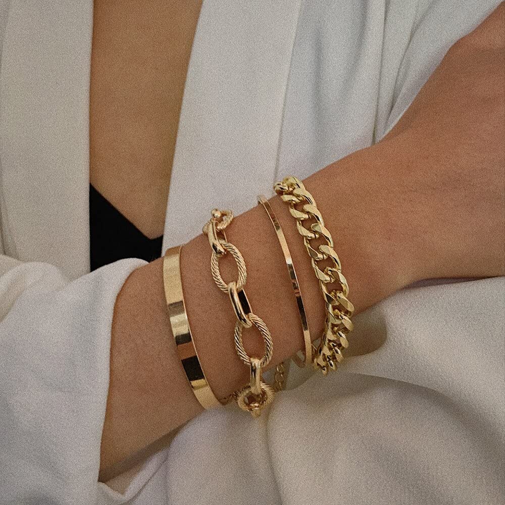 Gold-Toned Plated Bracelet Combo