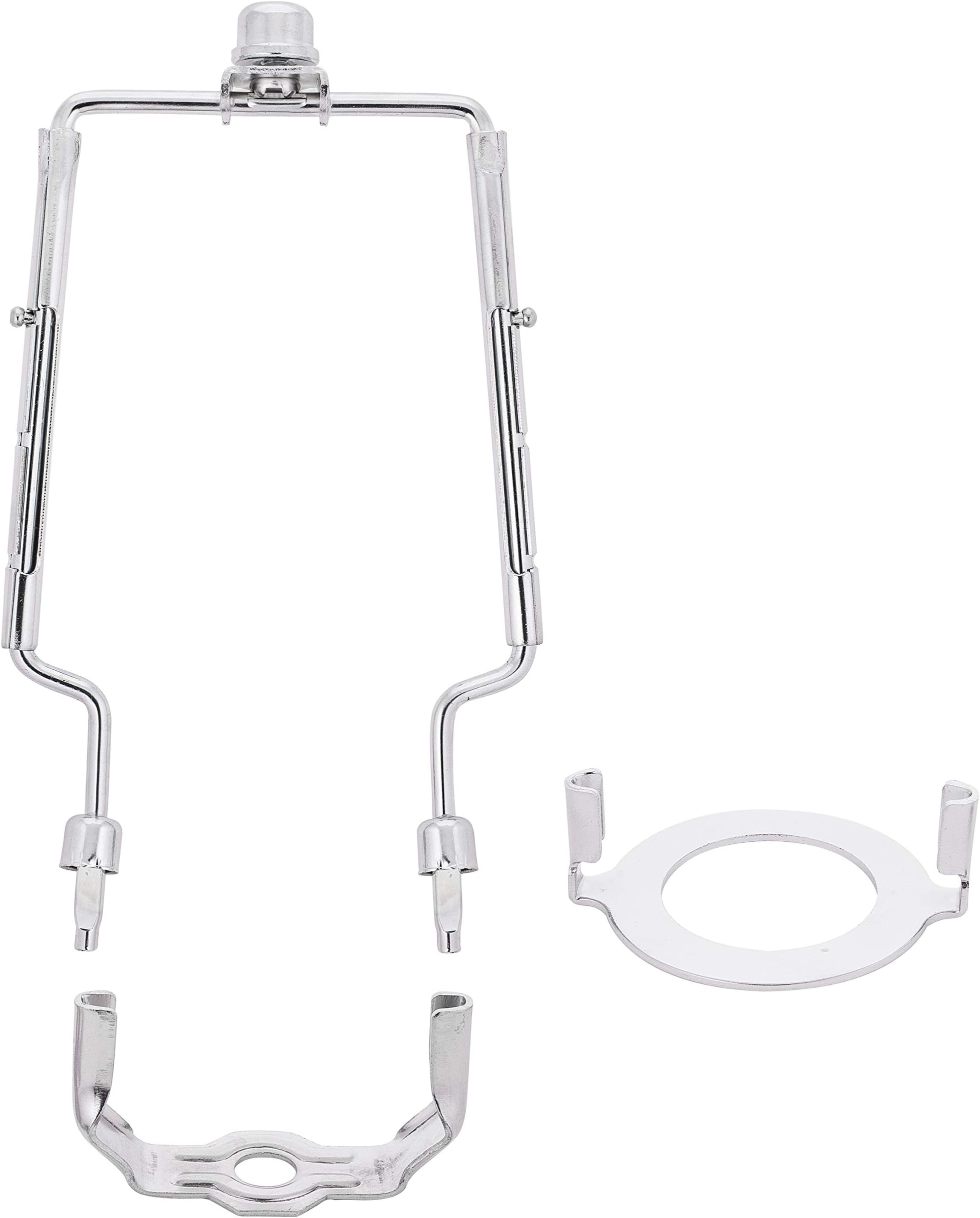 7” 8” 9” inch Adjustable Lamp Harp fits regular saddle base or UNO collar ring adapter for E26 phenolic socket, works with any lamp style.