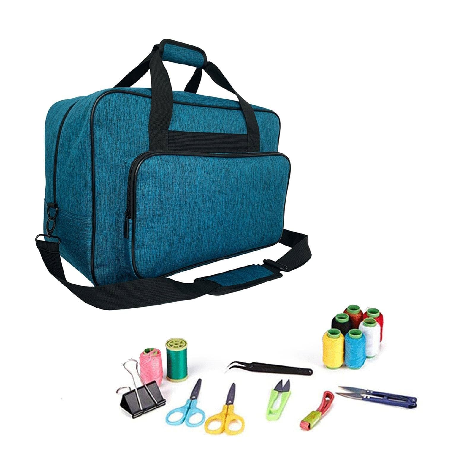 Bolsa de transporte para máquina de coser, a prueba de polvo, con asas, para llevar con asas, gris claro, Talla única