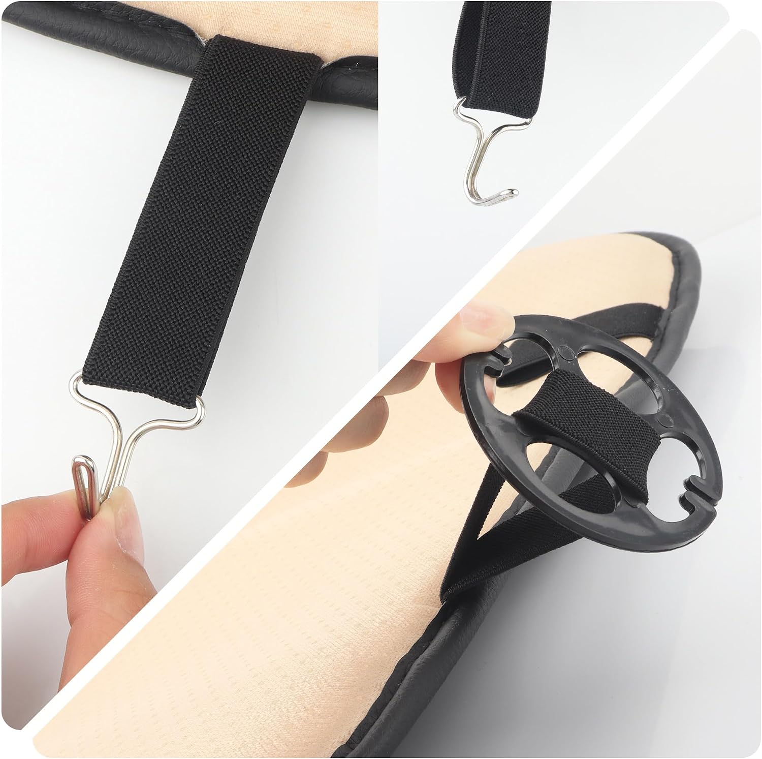 Stacool 24PCS Seat Covers for Cars Hooks,12 Plastic Car Seat Cover Chucks + 12 Metal Hooks for Car Accessories Seat Covers Replacement,Universal Car Fastener Kit Fit All Car Seat Cover