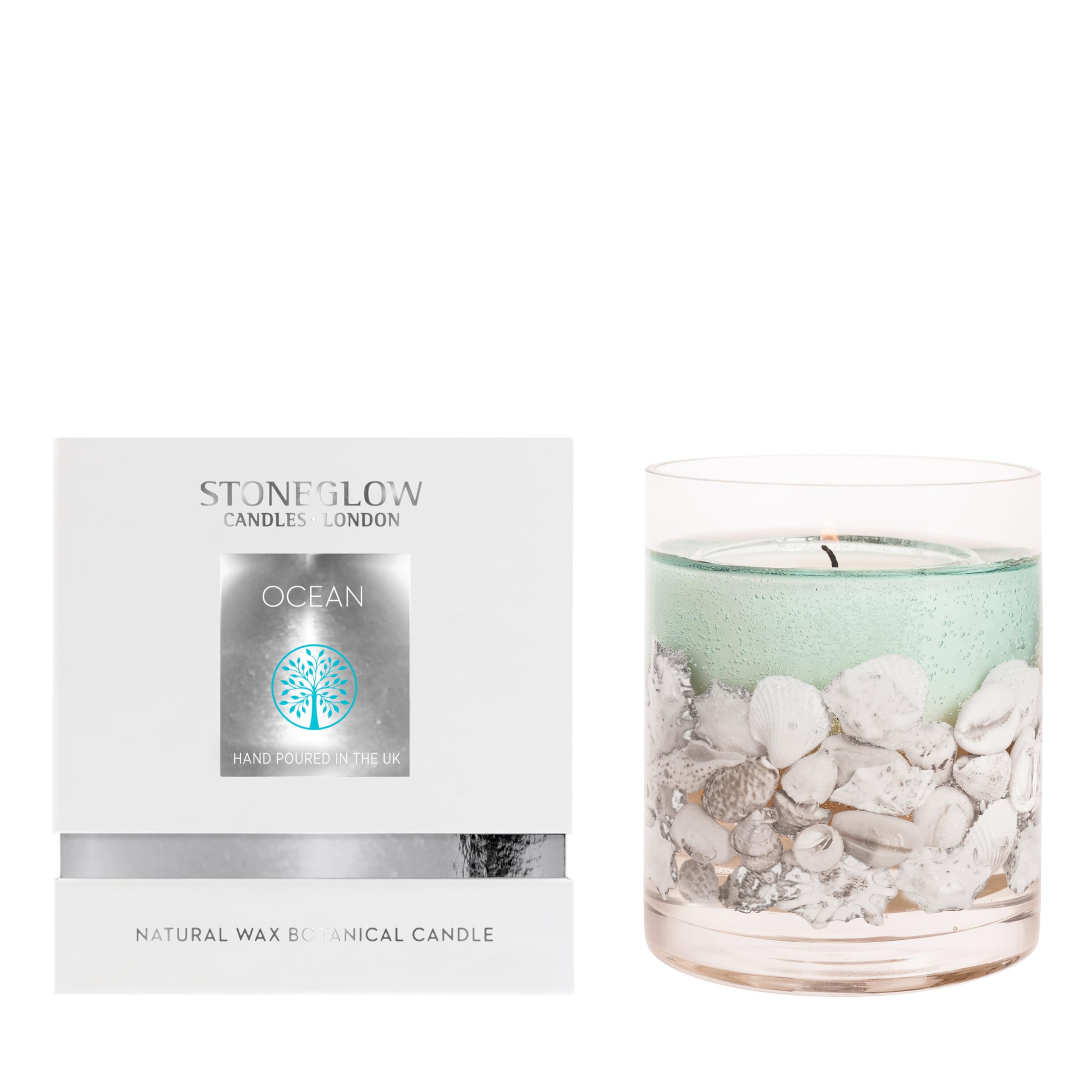 Stoneglow Natures Gift Natural Wax Gel Ocean Candle