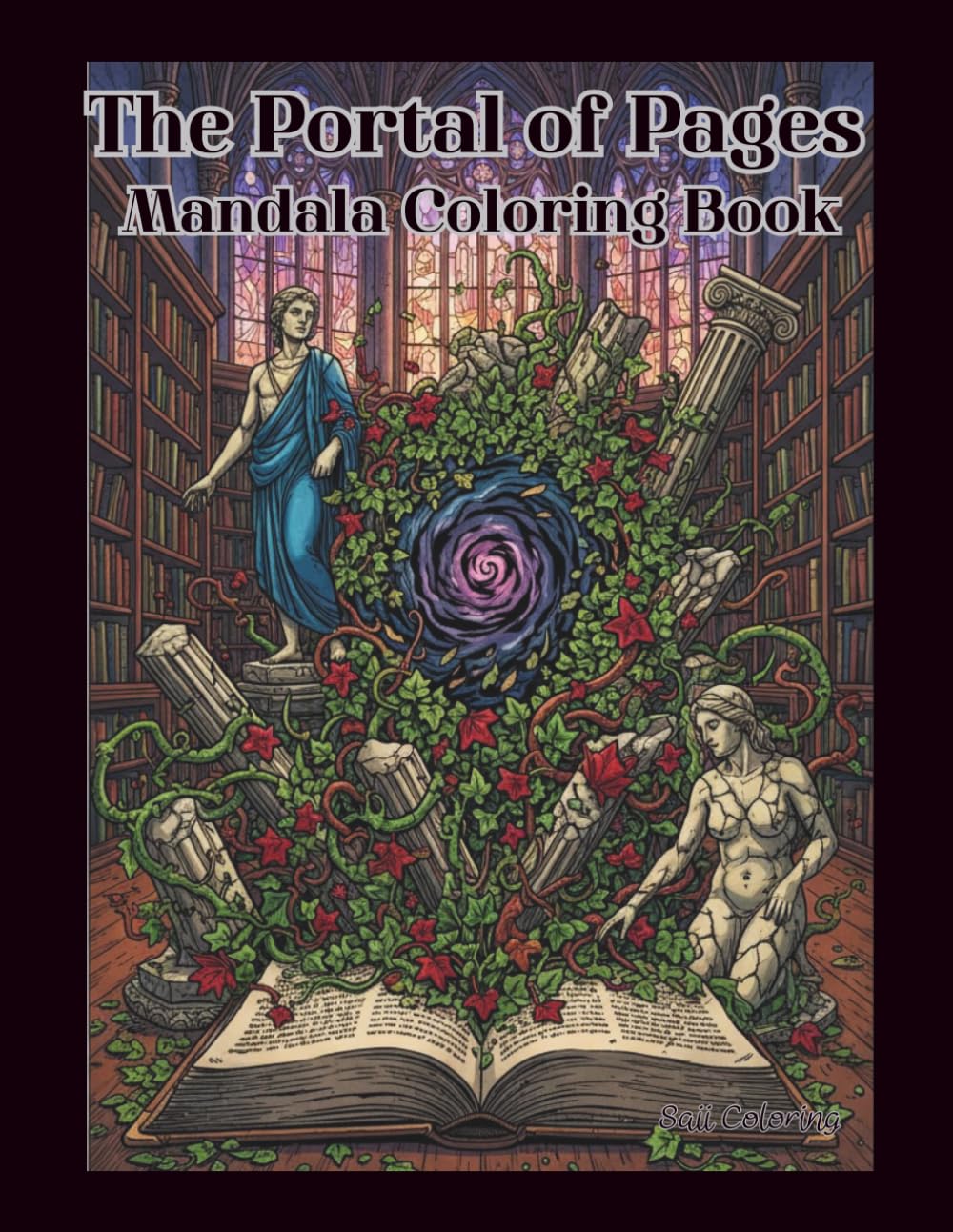 The Portal of Pages: A Magical Fantasy Coloring Book for Adults Featuring Enchanted Books, Mystical Realms, and Intricate Landscapes for Stress Relief and Relaxation