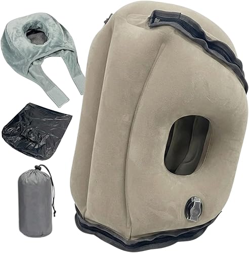 JON TORUDO うつぶせ寝エアー枕 【呼吸ラクラク前傾まくら】 飛行機 旅行 快適グッズ 前傾姿勢クッション 昼寝枕 デスク 仮眠用 携帯クッション 夜行