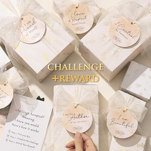 Miniatura 4 de Desafío de amor propio de 10 días con recompensa, regalos de Navidad para mujeres, adolescentes, niñas, cosas de moda, divertidas, cesta de regalo
