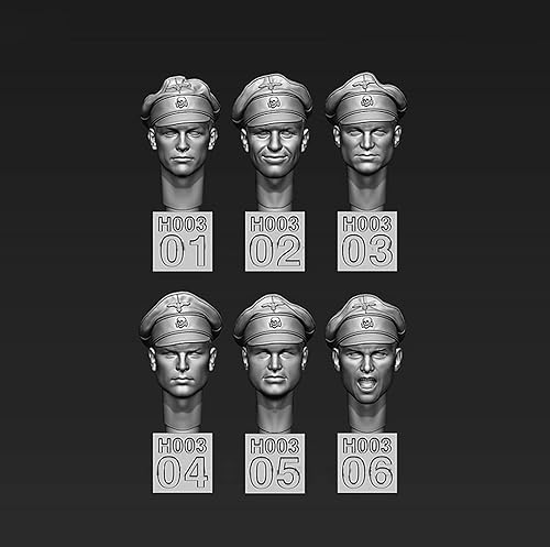 Kit de modelo de figura de resina 1/35 WWII Soldado europeo Kit de modelo de cabeza de repuesto de resina (sin montar y sin pintar) // UD2x-7