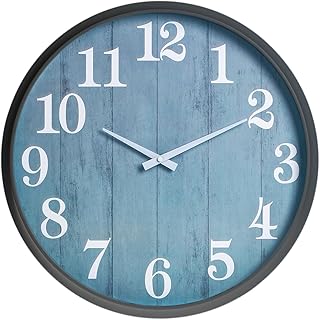 Large Outdoor Indoor Clock Waterproof,18 Inch Waterproof Oversized Wall Clocks,Silent Movement Battery Operated for Garden Patio Pool Room Office Decorative Gifts