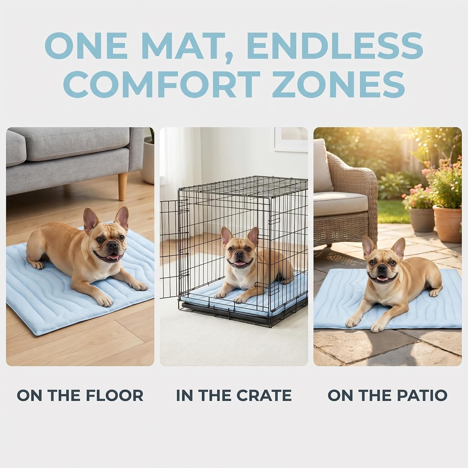Tapis Rafraîchissant pour Chien Kobolaf - Coussin Réversible en Soie Glacée, Lavable Et Respirant, Idéal pour Lété chez Les Chiens Et Les Chats. Conception Green Large
