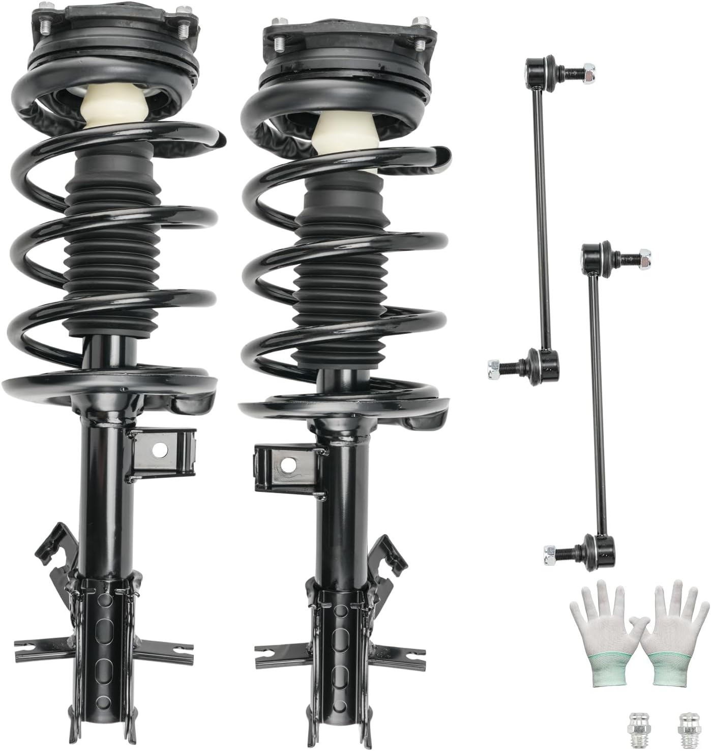 KAX Front Complete Strut & Coil Spring Assembly 2 Stabilizer Sway Bar End Links Replaces OE: 172378/172379 K750096 Shocks Fit for 2007 2008 2009 2010 2011 2012 Nissan Sentra,Amortiguadores Delanteros