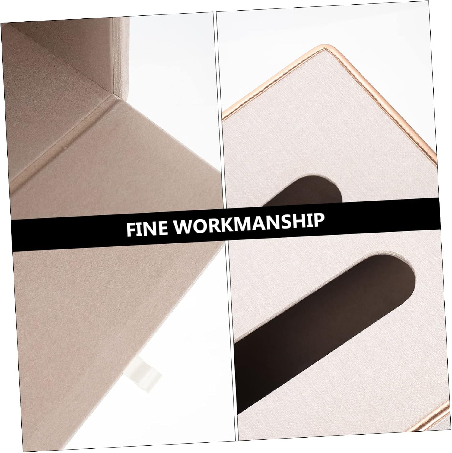 White Leather Square Tissue Case for Home, Hotel, Car Use image 2