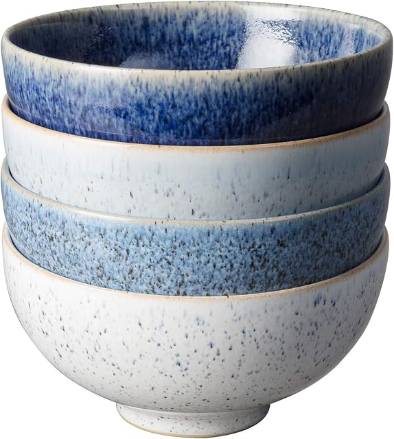 Denby Studio Blue 4 Piece Rice Bowl Set