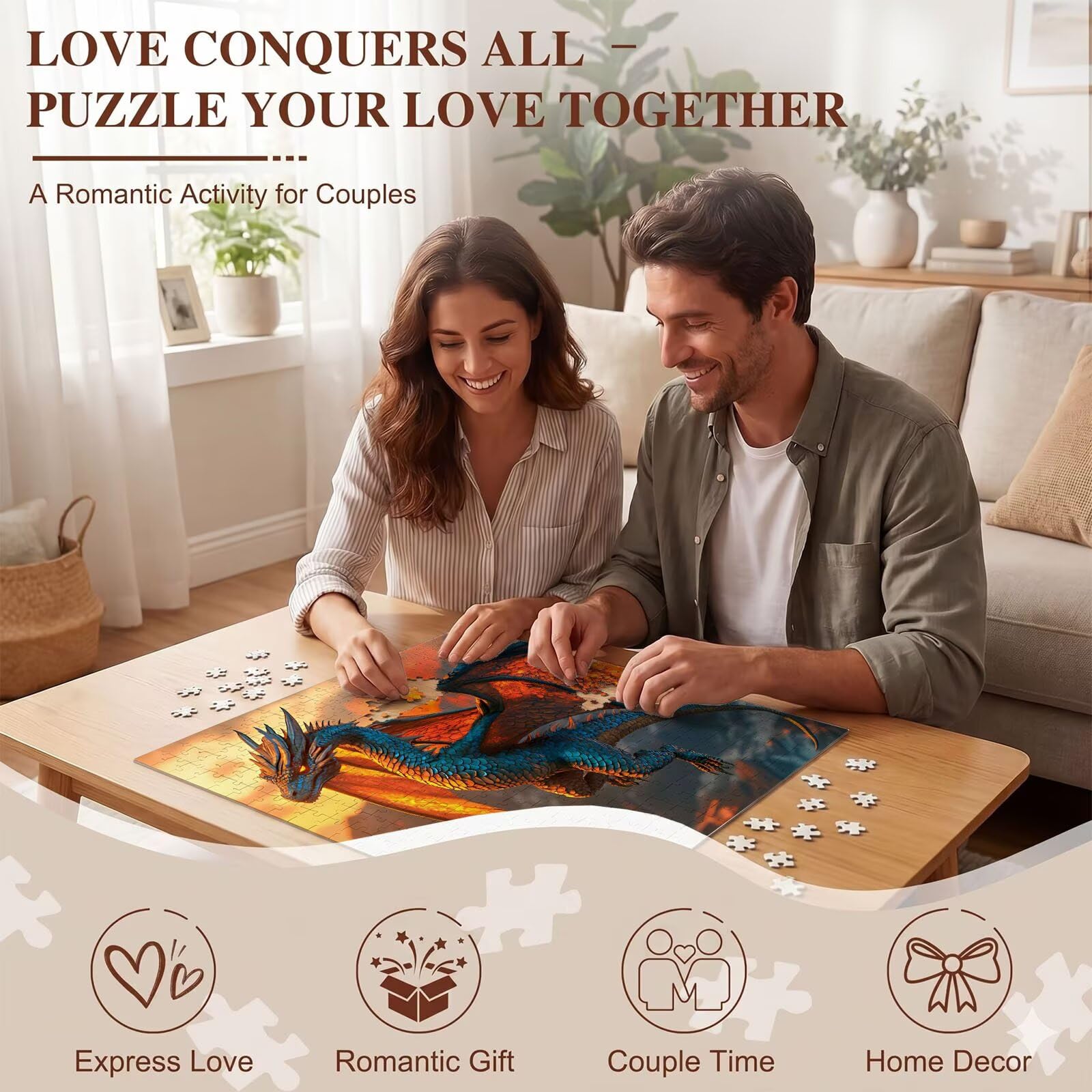 drago sogno-2 Puzzle 2000 Pezzi per Adulti, Puzzle in Legno - Collezione Classica con Poster Incluso - Sfida di Concentrazione e Passatempo Antistress, Gioco Educativo per Famiglia, 99 x 70 cm f0-631
