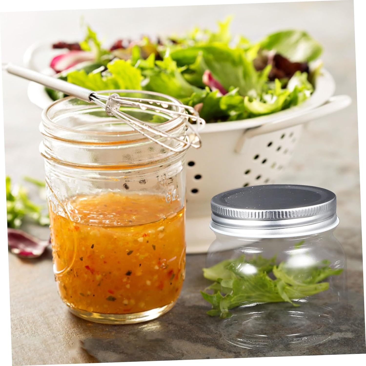 4pcs Jam Jars Airtight Lids Sealed Kitchen Storage Containers for Sauces Honey and Preserving for Meal Prep and Home Organization