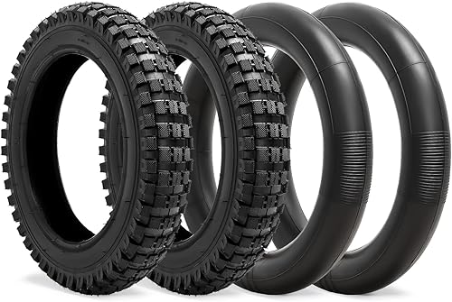 Neumático y tubo interior de 12.5 x 2.75, 2 juegos de neumáticos Knobby de repuesto para Razor MX350 MX400 Dirt Bike Rocket, X-Treme X-560,