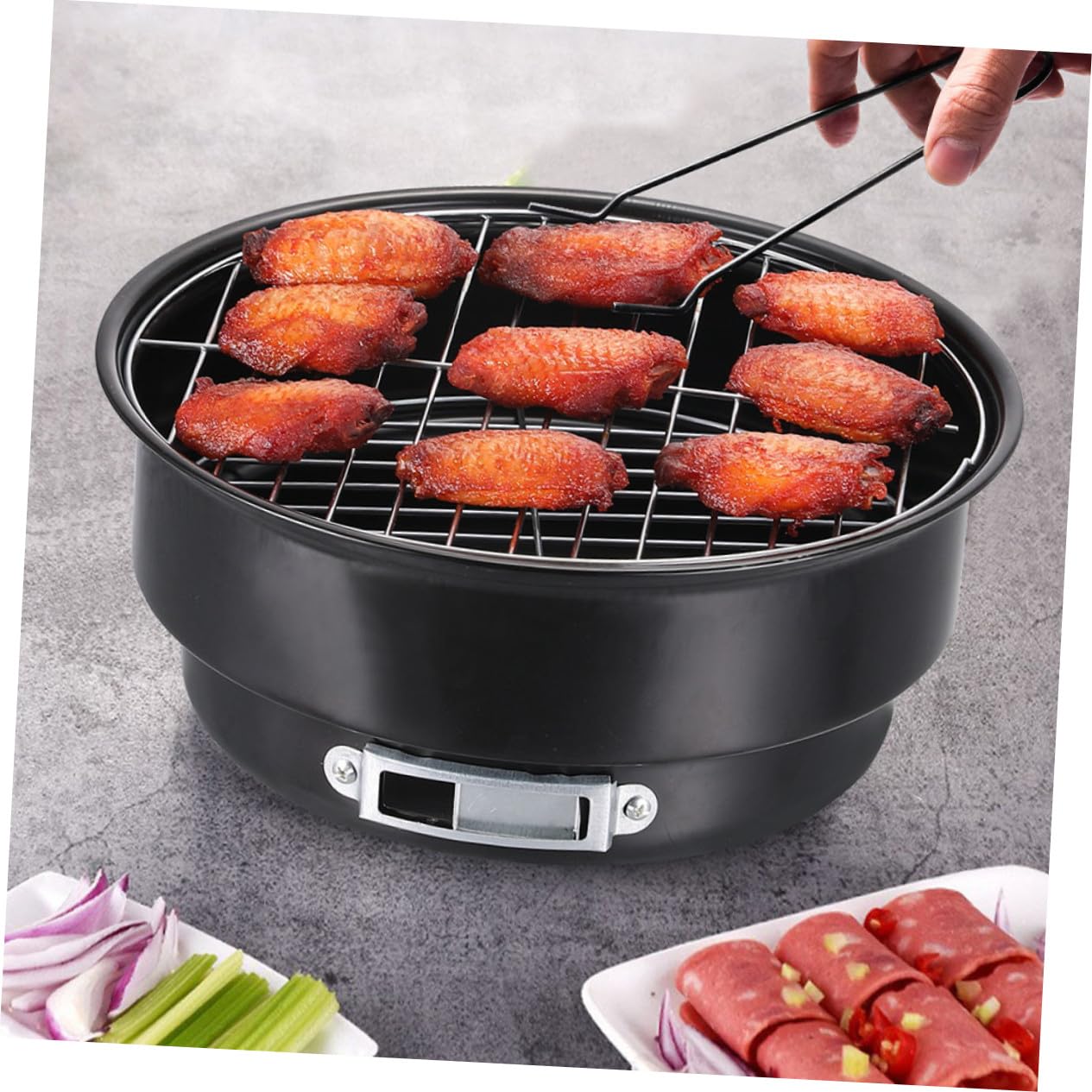 Parrilla Barbacoa Portátil de Inoxidable Desmontable Resistente y Duradera para Camping y Actividades al Aire