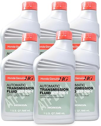 Honda Genuine Automatic Transmission Fluid ATF DW-1 6 Pack (1 Quart Bottles)