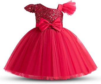 Nileafes Baby Girl Party Pageant Dress Tutu Flower Girls Ruffles Wedding Ball Gown Dresses
