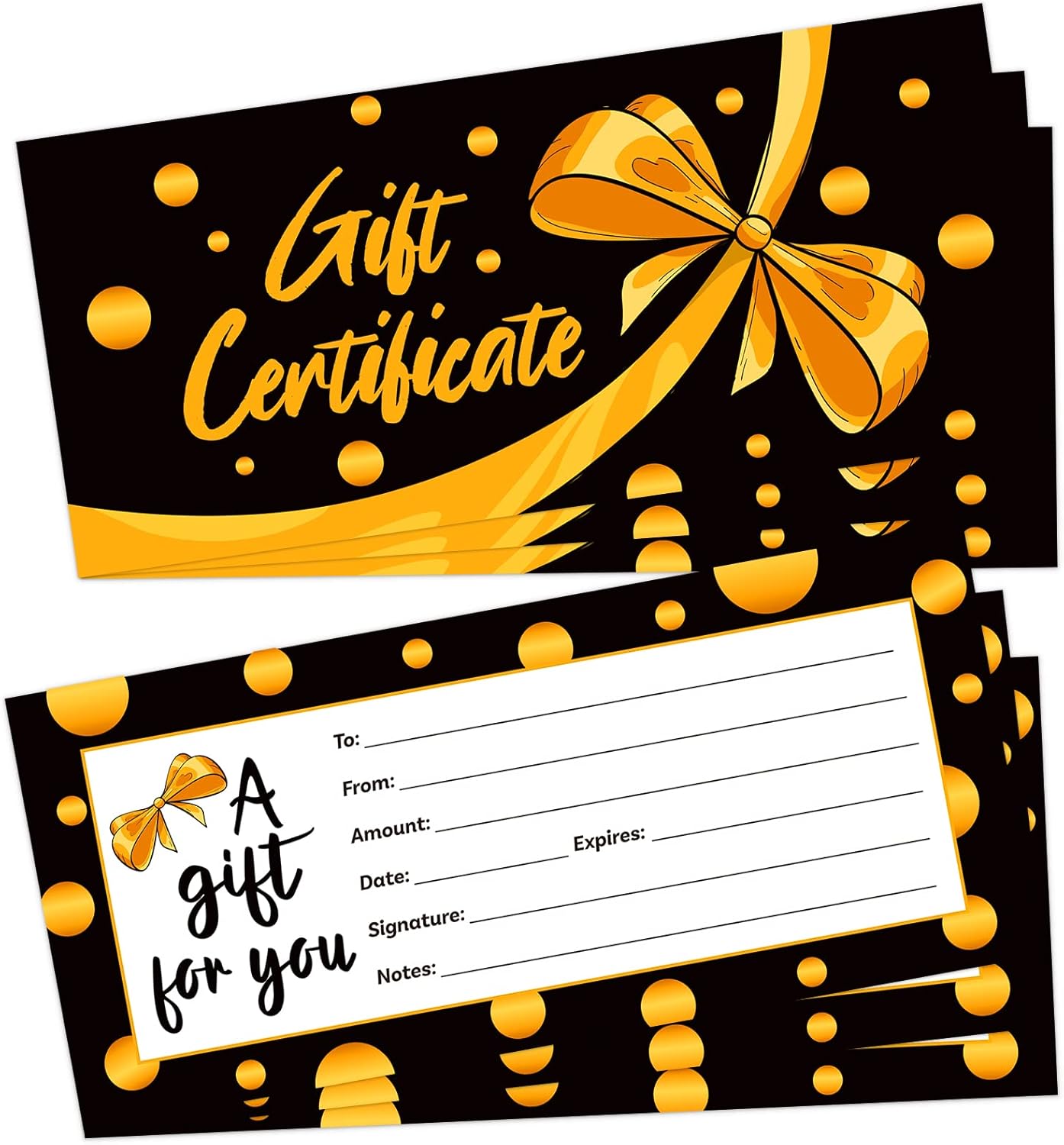 Blank Gift Certificates 36 Pcs Certificate Cards Vouchers