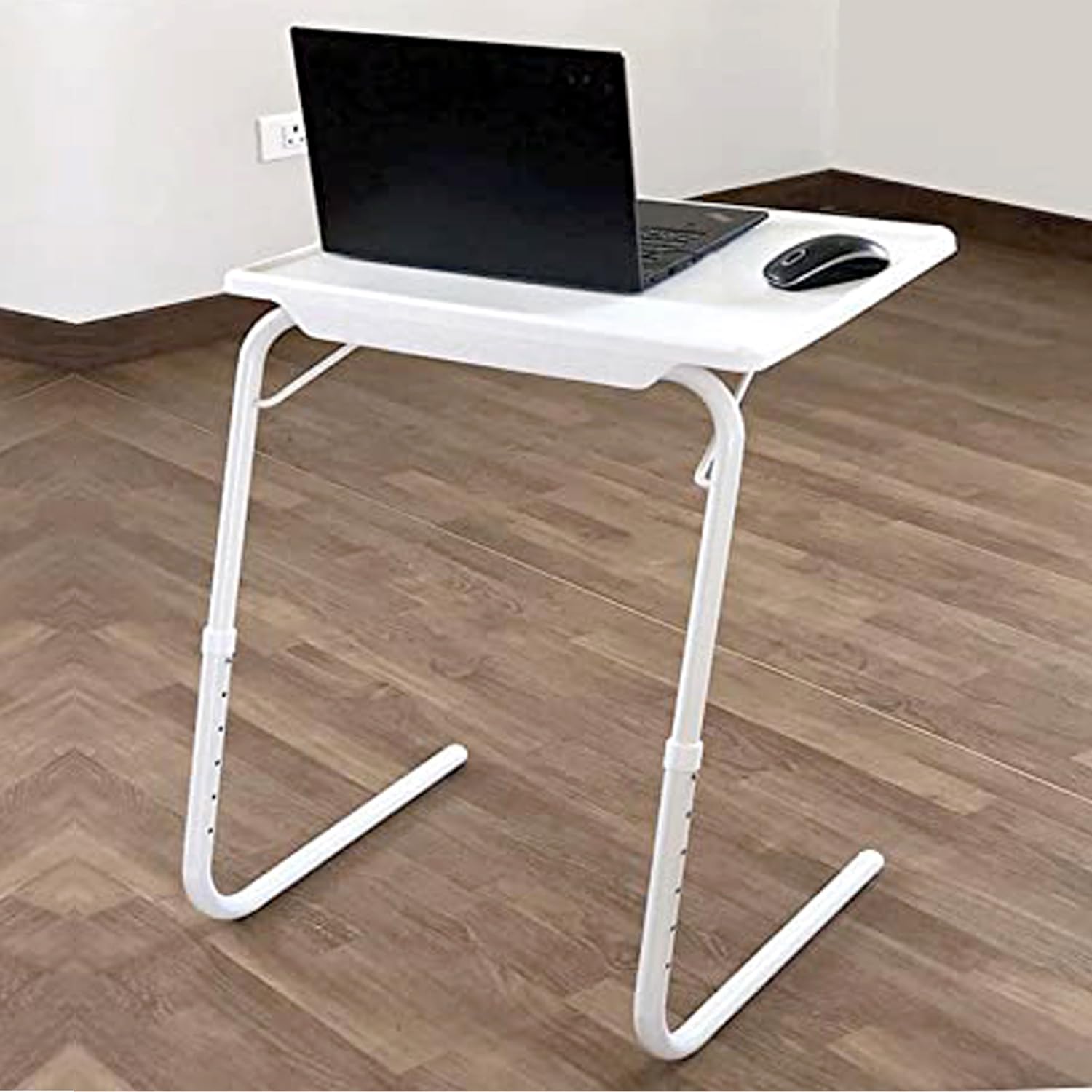 MI Multi-Purpose Height-Adjustable White Laptop Table, Study Table, Portable, with Docking for Tablet, Room Work, Ideal for Work from Home, DIY Table, Easy to Assemble (60" x 40" inch, White) (B0BTQ3DLGT) Amazon Price History, Amazon Price Tracker