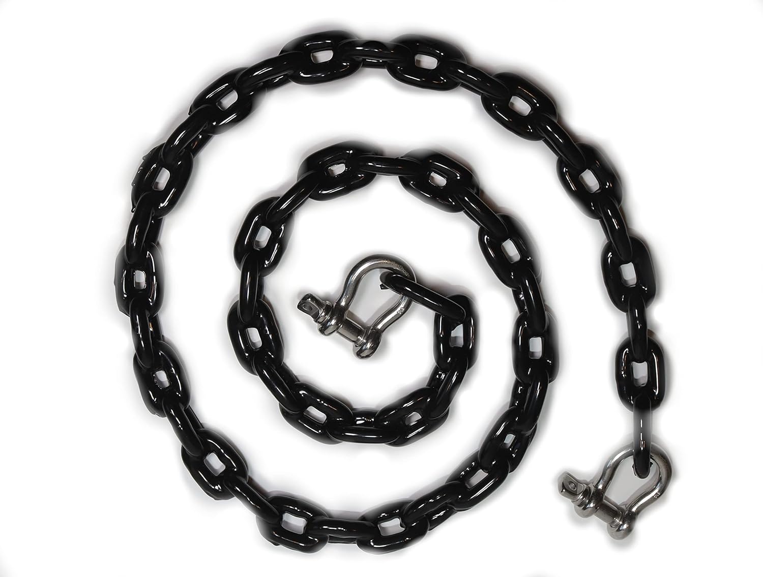 PVC Coated Boat Anchor Chain with Stainless Steel Shackles 4Foot/ 5Foot/ 6Foot/ Black/White